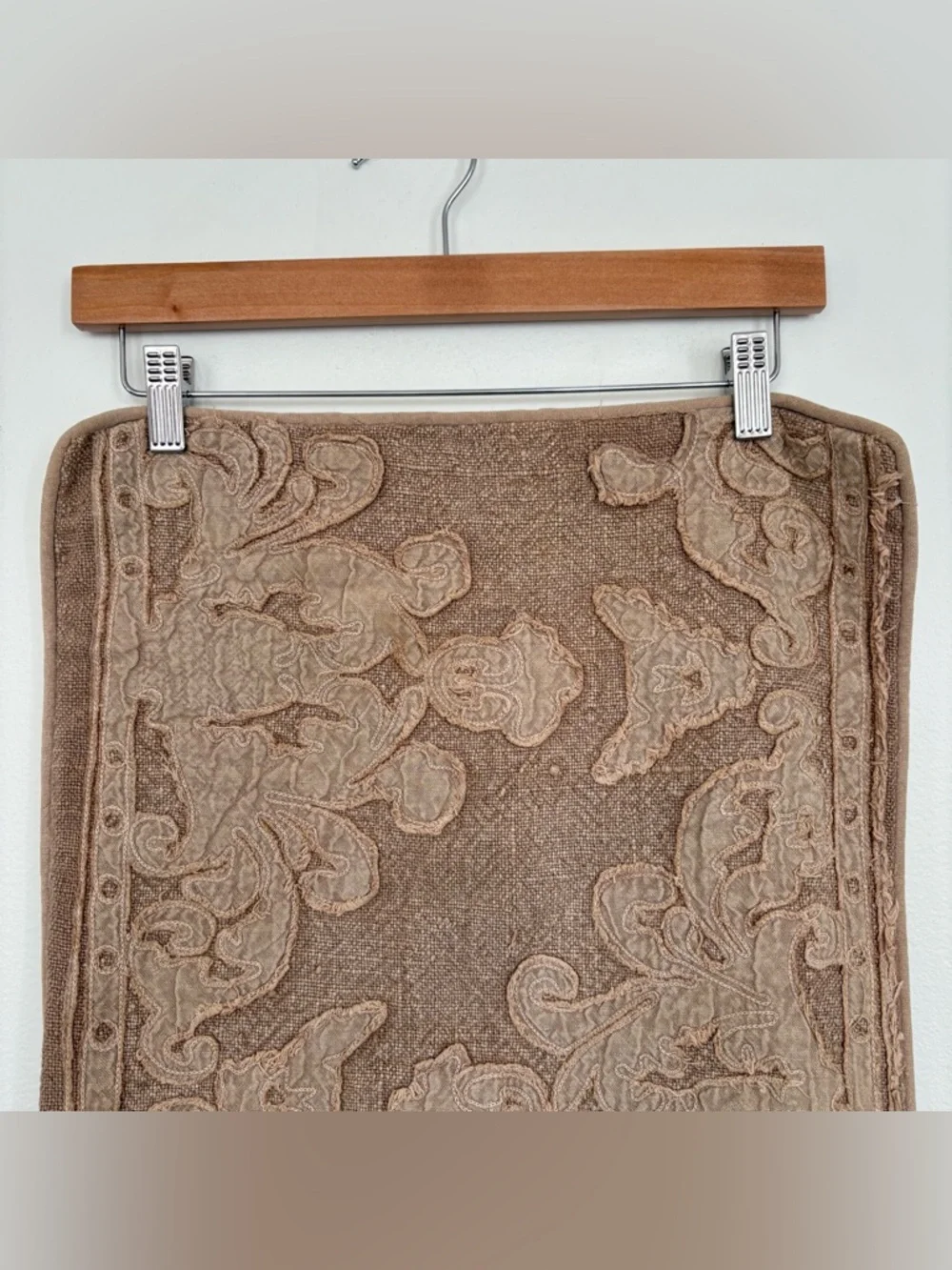 Pottery Barn || Linen‎ Blend Boho Pillow Sham Tan Brown